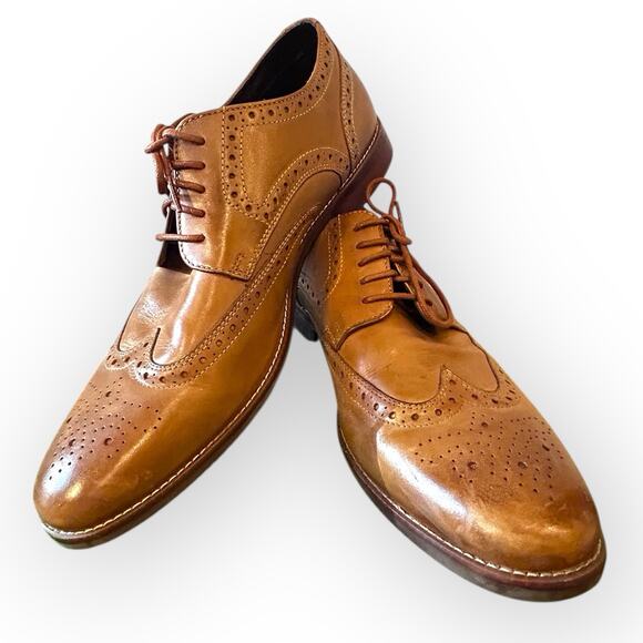 Rockport Walkability Wingtip Lace Up Oxford Brown Leather Men 13 Dress Shoe - Picture 2 of 14